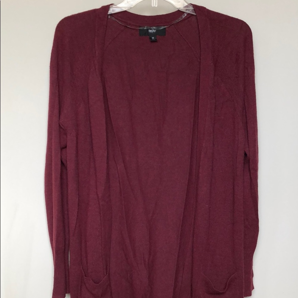 Burgundy cardigan
